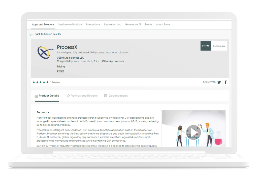 ProcessX on the ServiceNow store